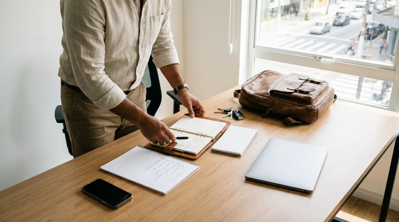 Instrutor credenciado apresentando documentos antes da aula prática